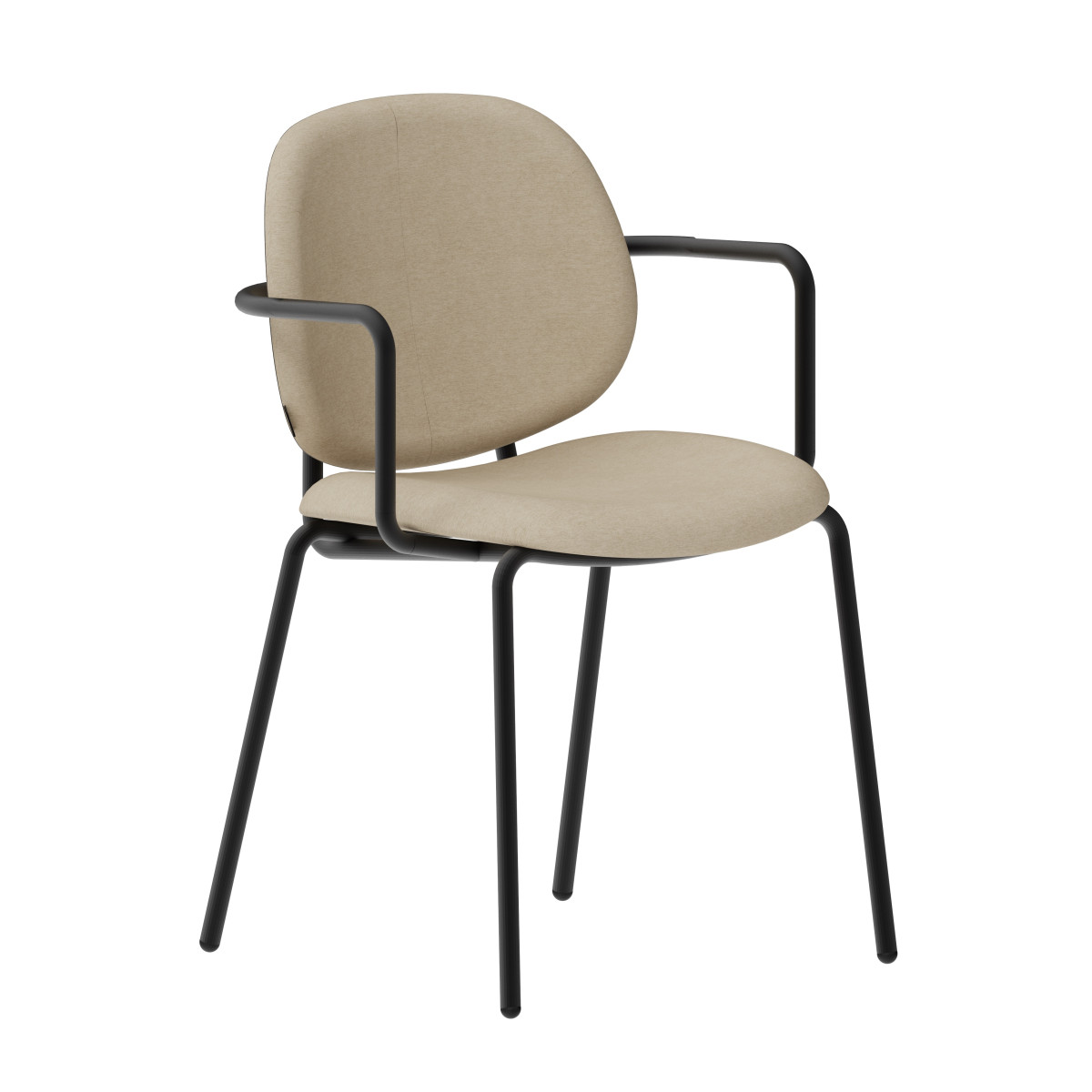 Chaise Clam accoudoirs métal