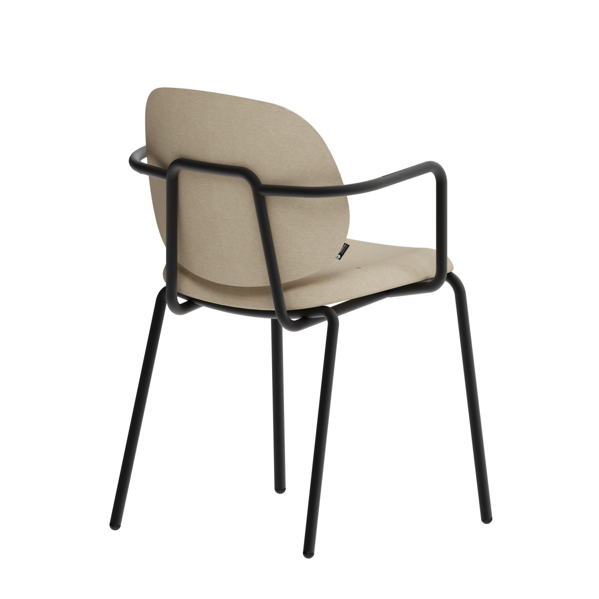 Chaise Clam accoudoirs métal