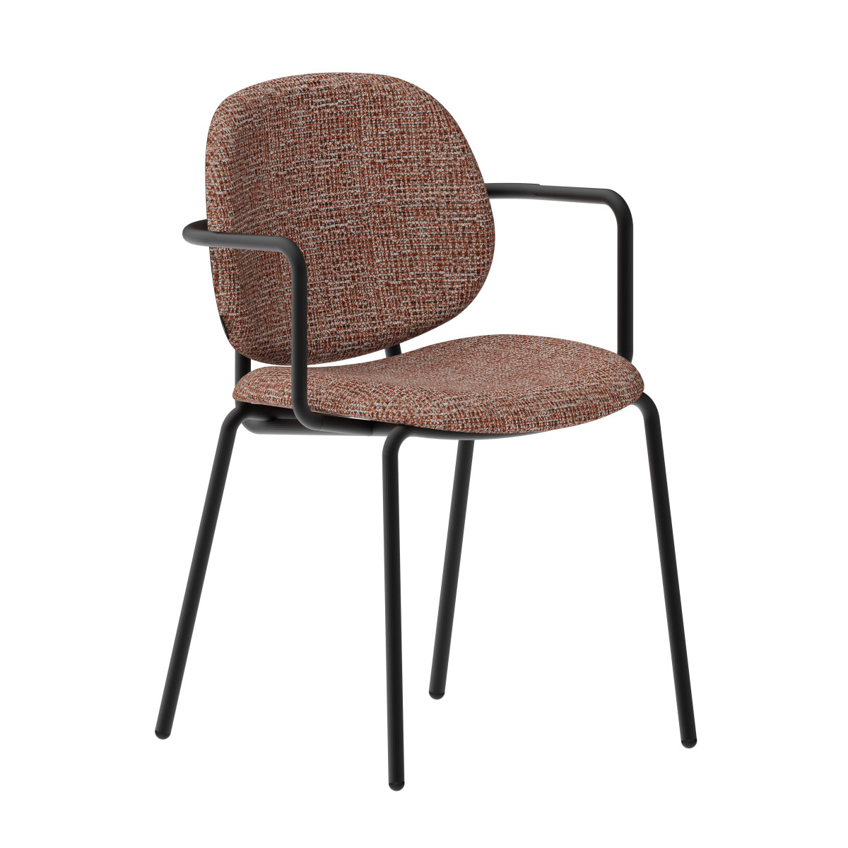 Chaise Clam accoudoirs métal
