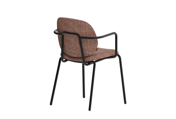 Chaise Clam accoudoirs métal