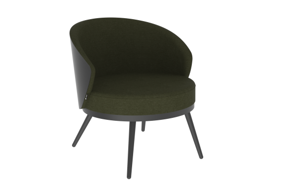 Fauteuil Lili Club - Bois de rose 1879