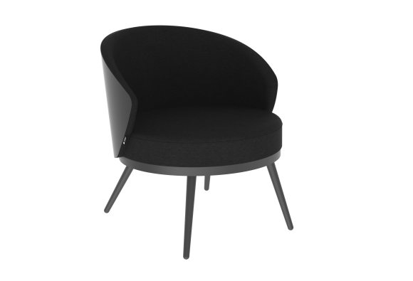 Fauteuil Lili Club - Bois de rose 1879