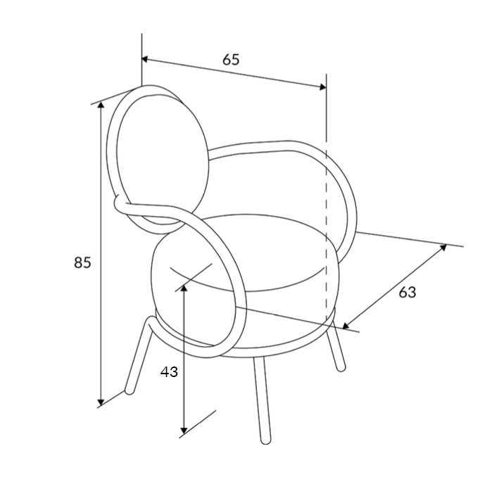 Dimensions Fauteuil Joséphine